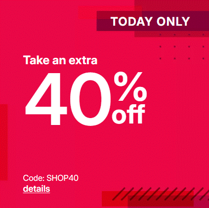 Today Only: Up to 85% off + Extra 40% off on Clearance items
